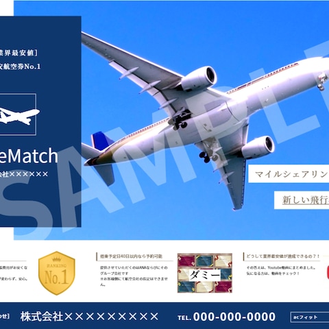 ビジネス向け（格安航空チケット案内）チラシ