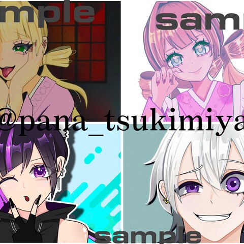 パキッとしたアニメ塗りが得意です