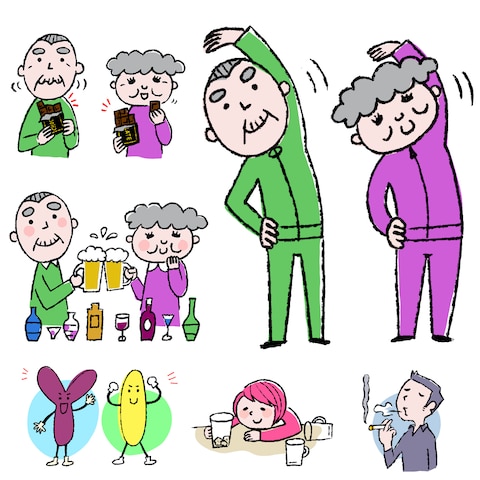 健康増進啓発動画用イラスト