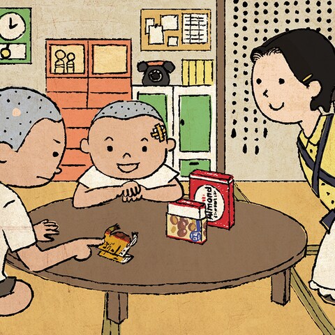 明治 復刻パッケージキャンペーン用 イラスト