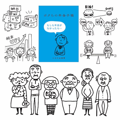 日本年金機構 リクルート用小冊子 イラスト作成