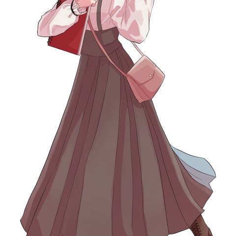 美大生の女の子(立ち絵)