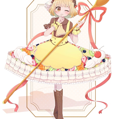 一枚絵イラスト