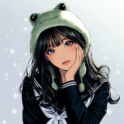 カエルのかぶりもの