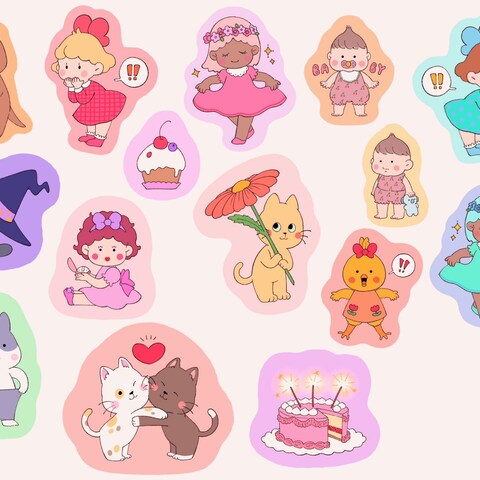 シール制作用イラスト