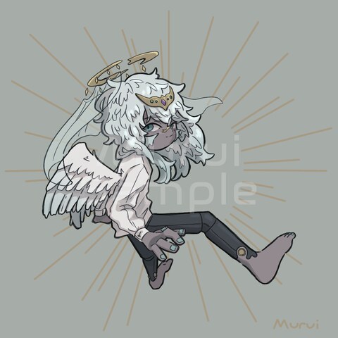 【オリジナル】天使モチーフのキャラクターイラスト