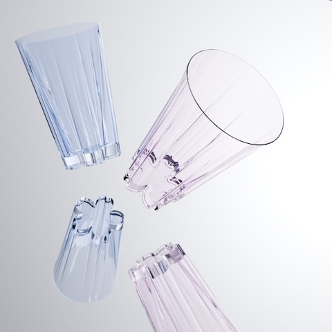 桜型デザインのグラスの3DCGモデリング画像