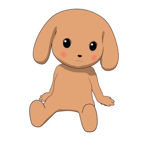 3Dモデルキャラクタートイプードル