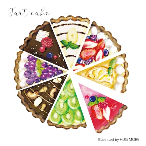 手描きイラスト タルトケーキ