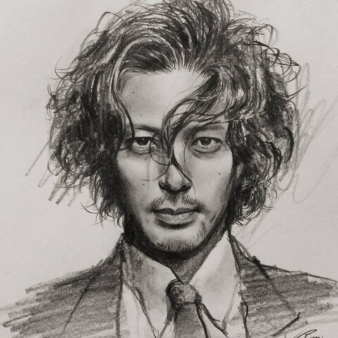 オダギリジョーさんの鉛筆画