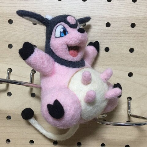 ピンクのウシのキャラクター