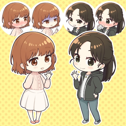 ミニキャライラスト・表情差分
