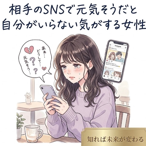 【恋愛】相手のSNSが元気そうだと 自分がいらない気が…