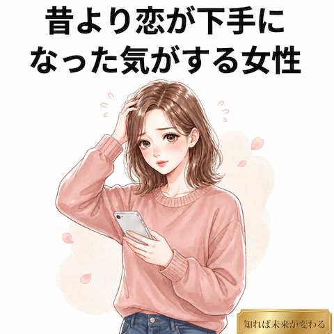 【恋愛】昔より恋が下手になった気がする女性