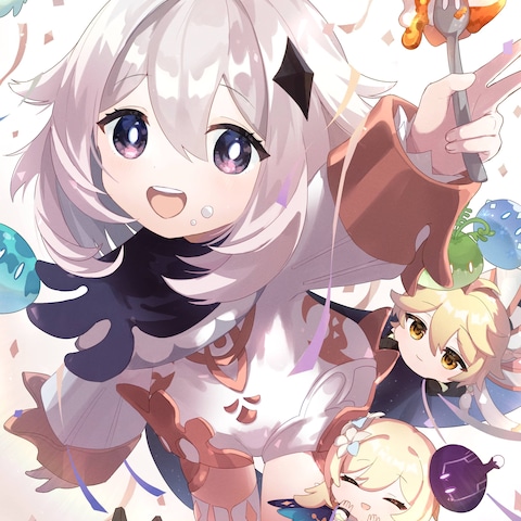 二次創作　原神　パイモン