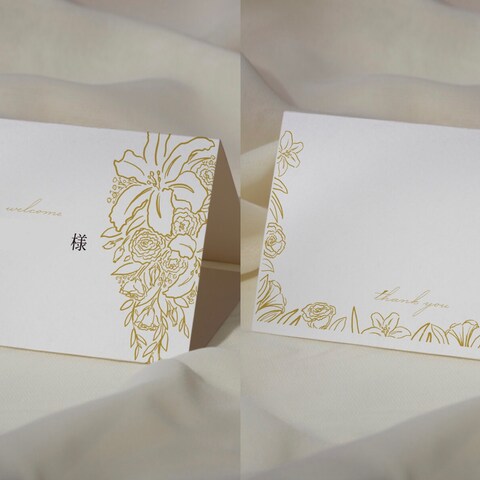 友人結婚式の席札制作