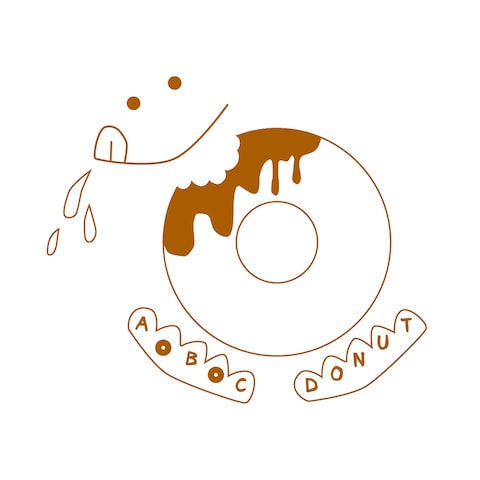 架空のドーナツ屋のロゴデザイン