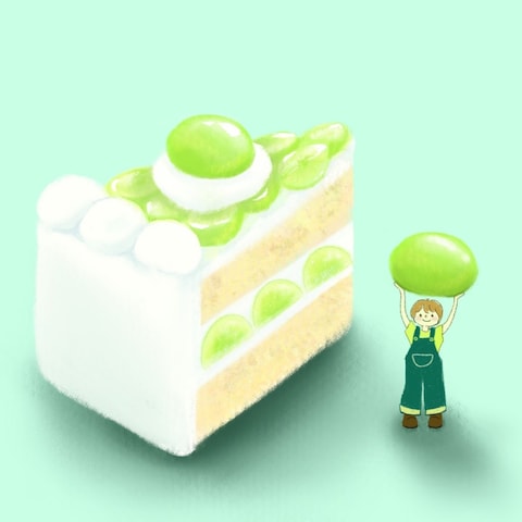 【自主制作】シャインマスカットのショートケーキ