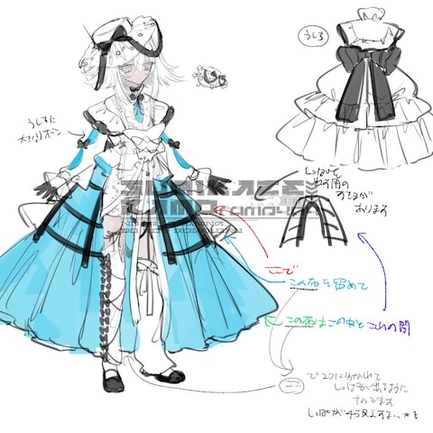 既存キャラlive2d用衣装デザイン