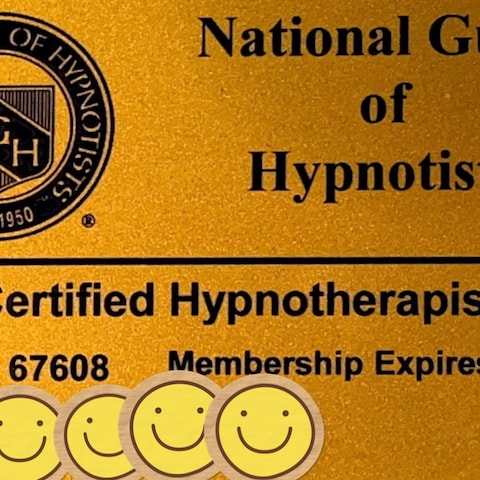 米国催眠士協会（NGH)認定ヒプノセラピストの認定証カード