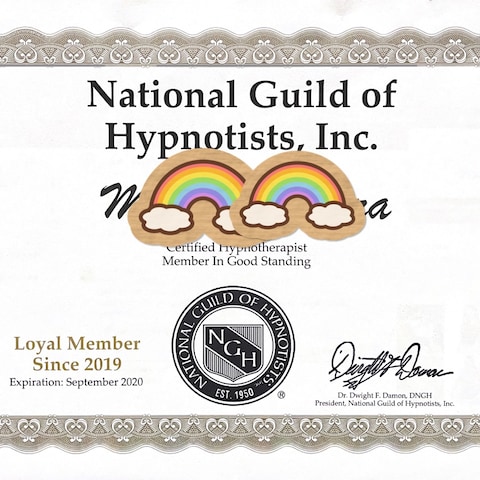 米国催眠士協会（NGH)認定ヒプノセラピスト認定証