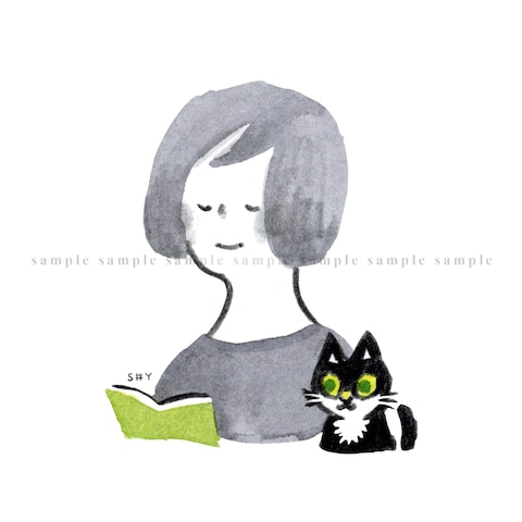 読書する女性