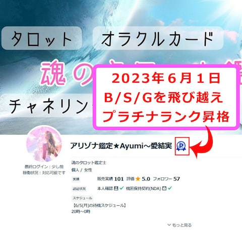 2023年６月1日 プラチナランクへ昇格いたしました✨