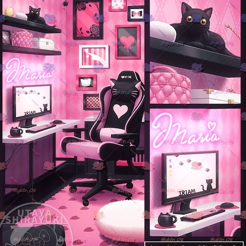 黒猫まりあ様　IRIAMオリジナル背景