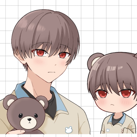 等身・SDイラスト(胸上)
