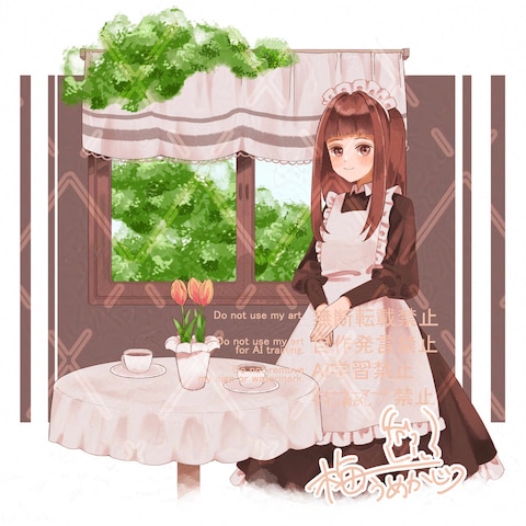 【一枚絵・膝まで】メイドの日
