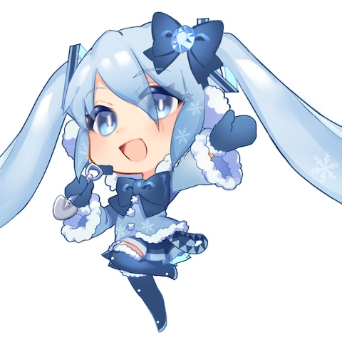 雪ミクデフォルメイラスト