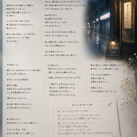 「書けなかった人へ」