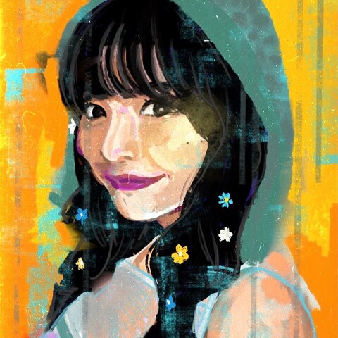 女の子（油絵風）