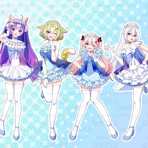 立ち絵集合イラスト