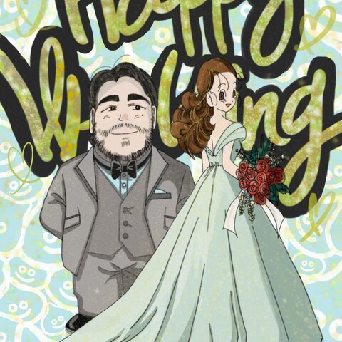 結婚お祝いイラスト