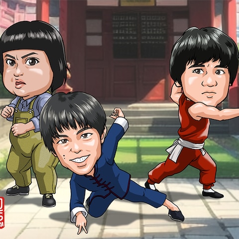 サモハンキンポーさん。ユンピョウさん。ジャッキーチェンさん。