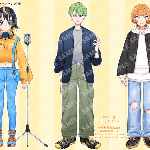 パーツ分け済み立ち絵イラスト制作