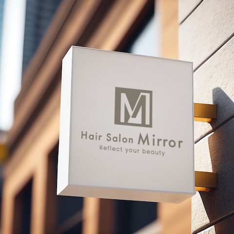 Hair Salon Mirrorロゴデザイン案