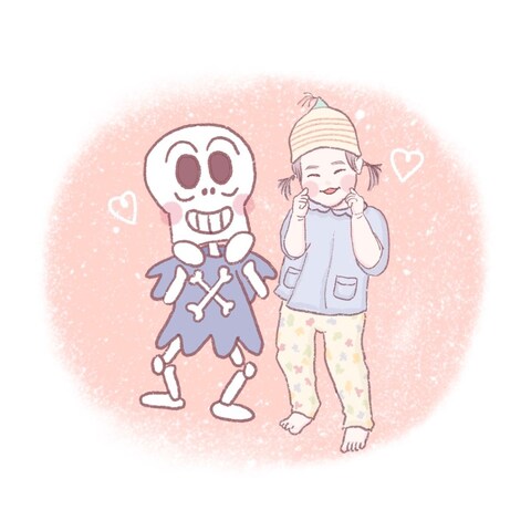 推しキャラとの似顔絵イラスト