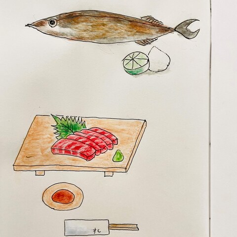 秋刀魚とお刺身