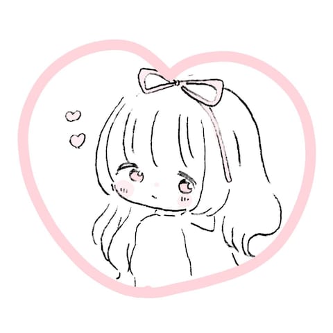 シンプルなガーリーな女の子アイコン
