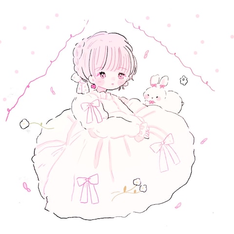 オシャレなガーリーなイラスト
