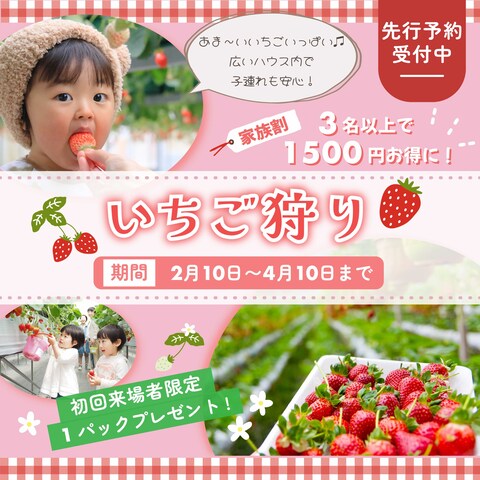 いちご狩り　告知バナー