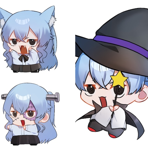 ハロウィンミニキャラ三体