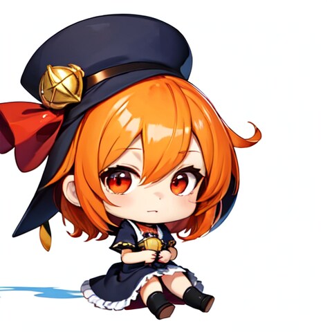 オリジナル美少女ちびキャラの作例