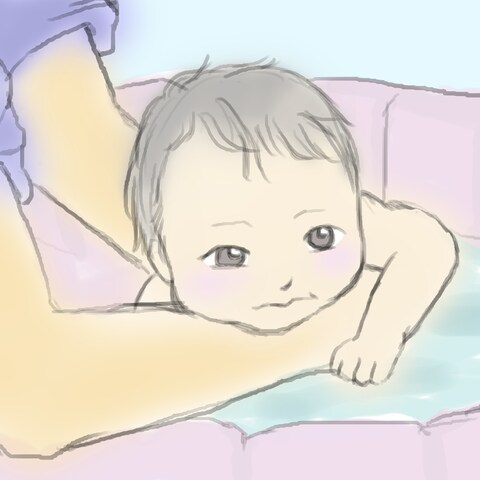 赤ちゃん水彩