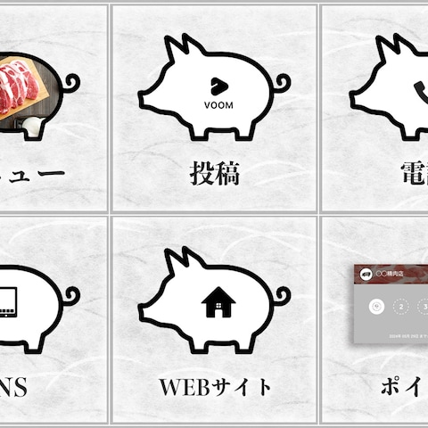 精肉店様のリッチメニュー