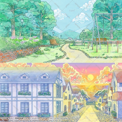 背景イラスト作成例