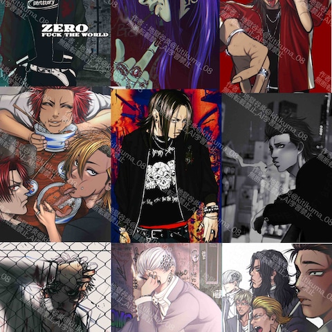 自創作で描いていた不良漫画で登場するオリジナルキャラクター