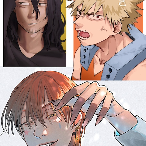 創作の男性イラストがなく二次創作になります